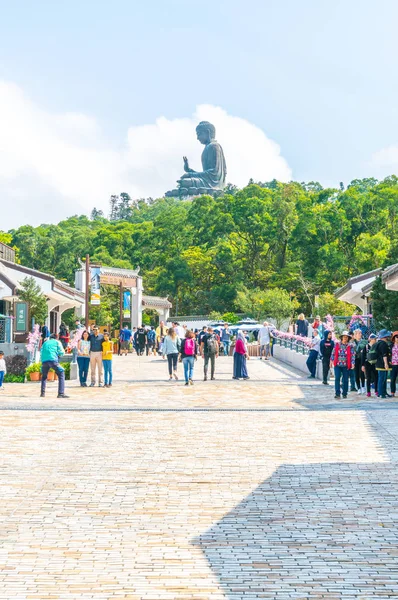 HONG KONG - 21 de FEB de 2019: Tian Tan Buddha alias el Gran Buda es — Foto de Stock