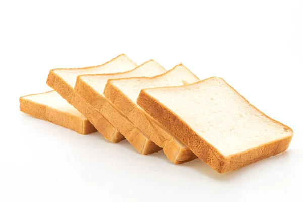 Fette di pane su sfondo bianco — Foto Stock