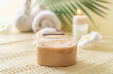 Spa uygulamaları üzerinde ahşap arka plan belirleme