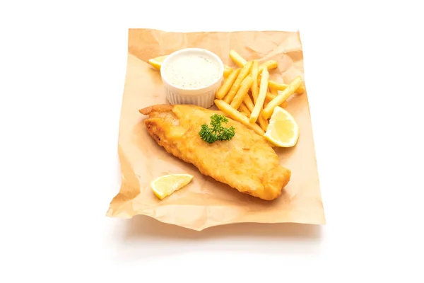 Ryby a hranolky s hranolkama — Stock fotografie