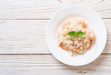 karides ile İtalyan risotto