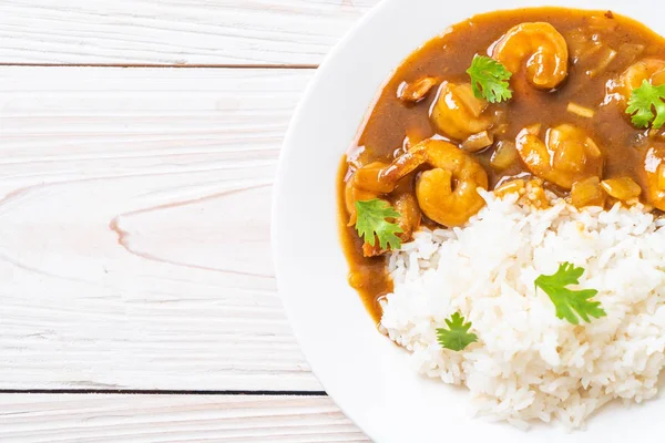 Pirinç Köri soslu karides