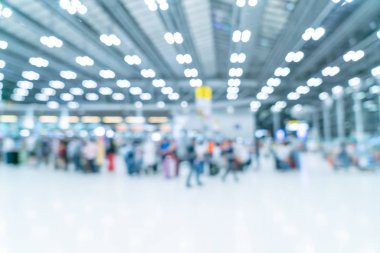 Soyut bulanıklık ve ufuk Havaalanı terminal iç 