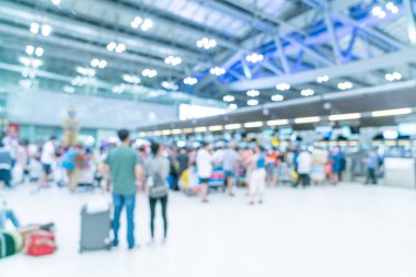 Soyut bulanıklık ve ufuk Havaalanı terminal iç 