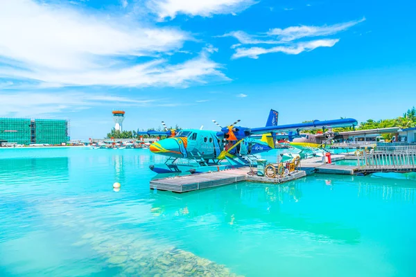 MALE, MALDIVES - MAGGIO / 20 / 2019: idrovolante della Trans Maldivian Airways — Foto Stock