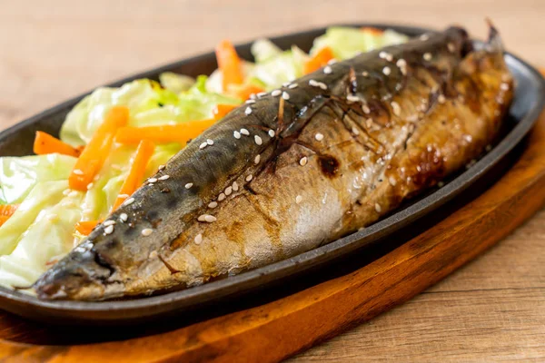 Teriyaki soslu ızgara Saba balık biftek