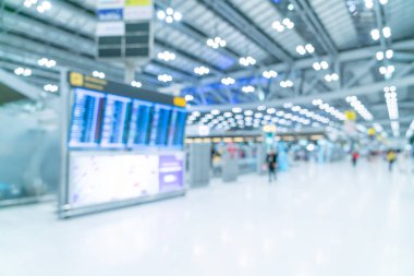 Soyut bulanıklık ve ufuk Havaalanı terminal iç 