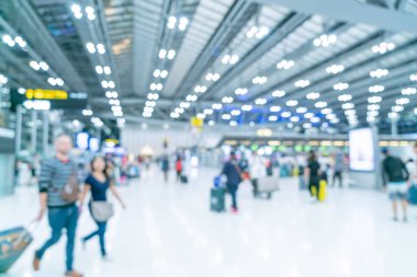 Soyut bulanıklık ve ufuk Havaalanı terminal iç 