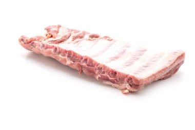 Taze çiğ domuz kaburgası. 