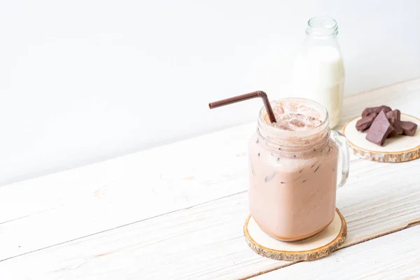 Iced chocolate milkshake drink — Stock Photo, Image