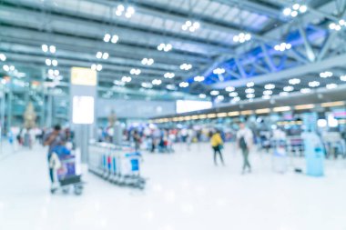 Soyut bulanıklık ve ufuk Havaalanı terminal iç 