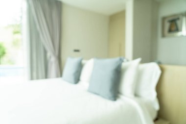 Soyut bulanıklık ve defocused yatak odası dekorasyon iç