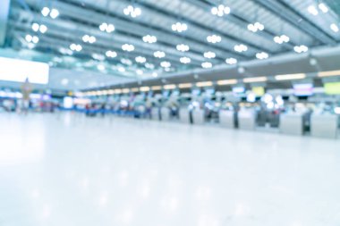 Soyut bulanıklık ve ufuk Havaalanı terminal iç 