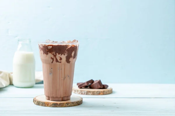 Iced chocolade milkshake drankje — Stockfoto