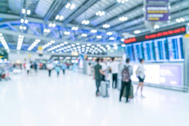 Soyut bulanıklık ve ufuk Havaalanı terminal iç 