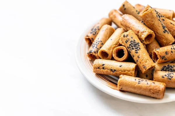 Thai crispy coconut roll — Stock Photo, Image