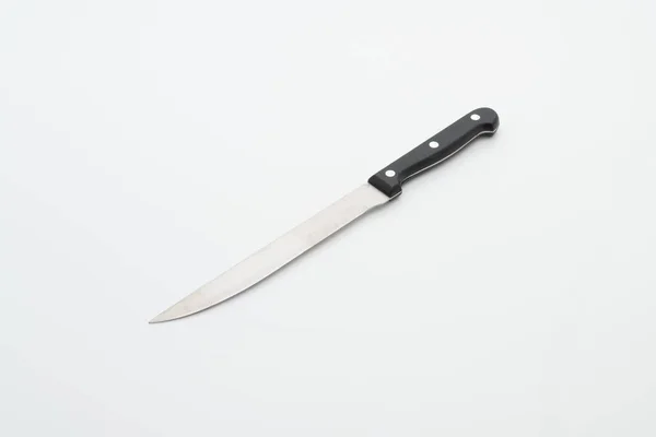 Utensílio faca no fundo branco — Fotografia de Stock