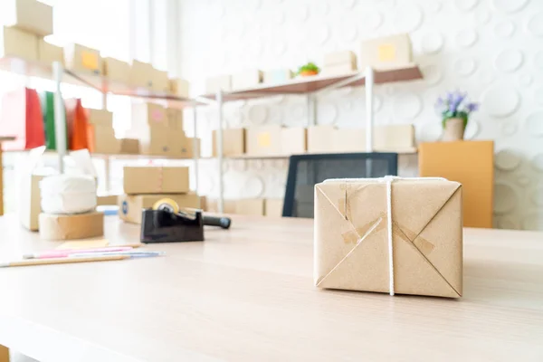 Packaging on table — Stock Photo, Image