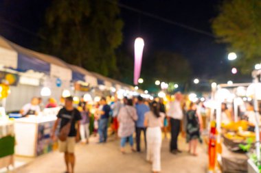 soyut bulanıklık ve gece semt pazarı defocused