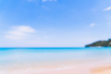 soyut bulanıklık ve tropikal plaj ve deniz paradise Isl defocus