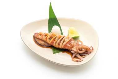 teriyaki soslu ızgara kalamar