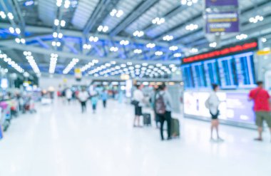 Soyut bulanıklık ve ufuk Havaalanı terminal iç 