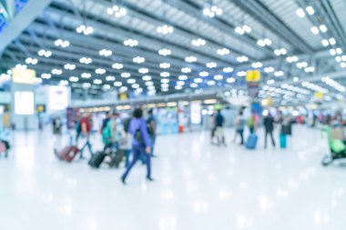 Soyut bulanıklık ve ufuk Havaalanı terminal iç 