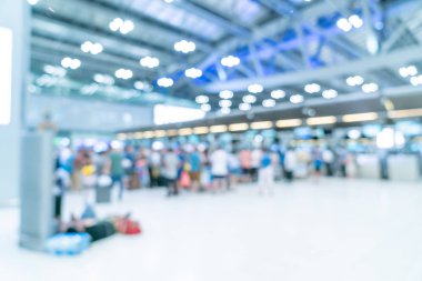 Soyut bulanıklık ve ufuk Havaalanı terminal iç 