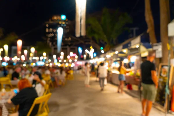 Abstract blur and defocused night street market — Stock Photo, Image