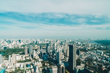 Güzel cityscape mimarisi ve Bangkok Th içinde bina