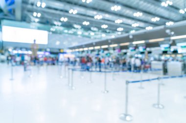 Soyut bulanıklık ve ufuk Havaalanı terminal iç 