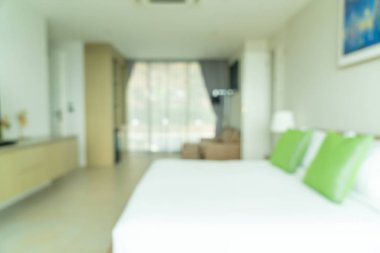 Soyut bulanıklık ve defocused yatak odası dekorasyon iç