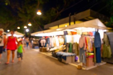 soyut bulanıklık ve gece semt pazarı defocused