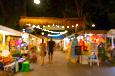 soyut bulanıklık ve gece semt pazarı defocused