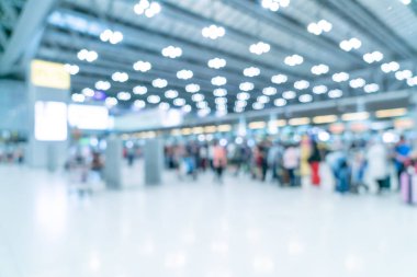 Soyut bulanıklık ve ufuk Havaalanı terminal iç 