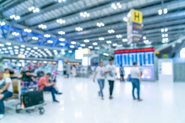 Soyut bulanıklık ve ufuk Havaalanı terminal iç 