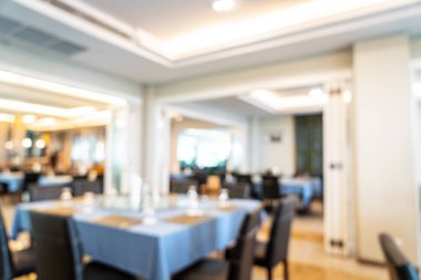 Özet olarak, arka plan için soyut bulanıklık ve odaksız otel restoranı