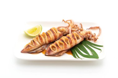 teriyaki soslu ızgara kalamar