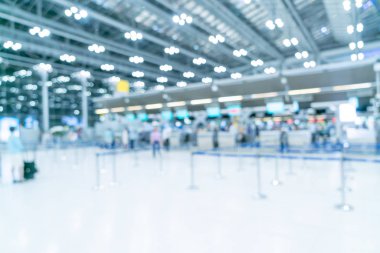 Soyut bulanıklık ve ufuk Havaalanı terminal iç 