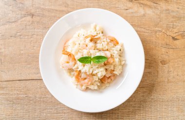 karides ile İtalyan risotto