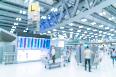 Soyut bulanıklık ve ufuk Havaalanı terminal iç 