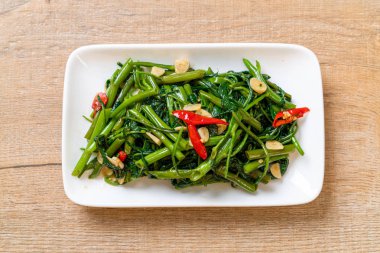 Kızarmış Çin sabah Glory veya su ıspanak