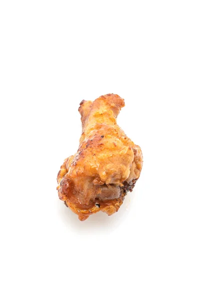 Pollo fritto su sfondo bianco — Foto Stock