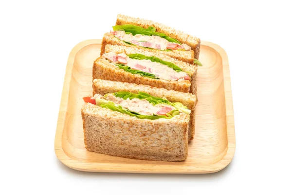 Homemade Tuna Sandwich on white background — Stock Photo, Image