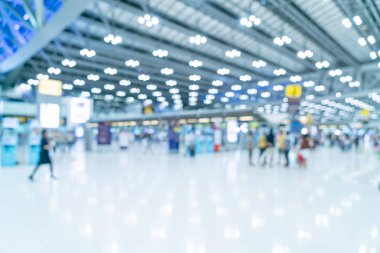 Soyut bulanıklık ve ufuk Havaalanı terminal iç 