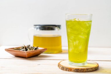 buzlu Japon yeşil çay