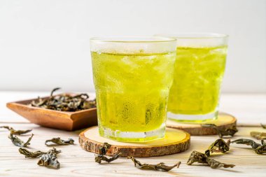 buzlu Japon yeşil çay