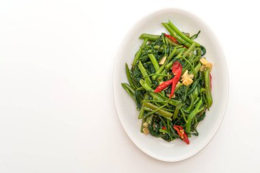 Kızarmış Çin sabah Glory veya su ıspanak