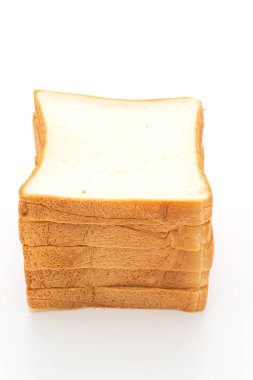 Ekmeği beyaz arkaplanda dilimler