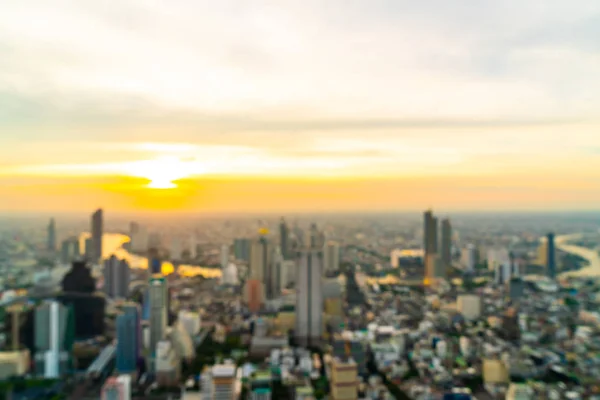 Abstract Blur Bangkok stadsgezicht in Thailand met Sunset Sky — Stockfoto